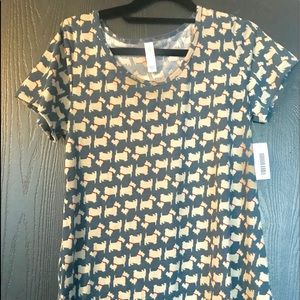 NWT LuLaroe Classic T in XS - Terrier Scotty Dogs